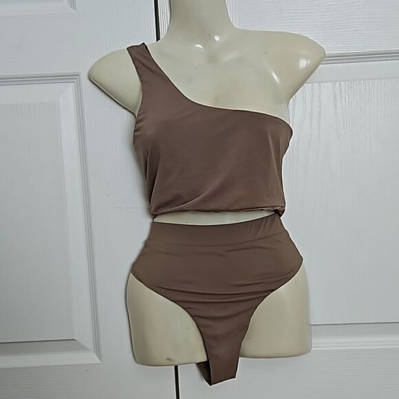 Myra Women's 2 Piece Swim Wear Small Chocolate Brown - Picture 2 of 16